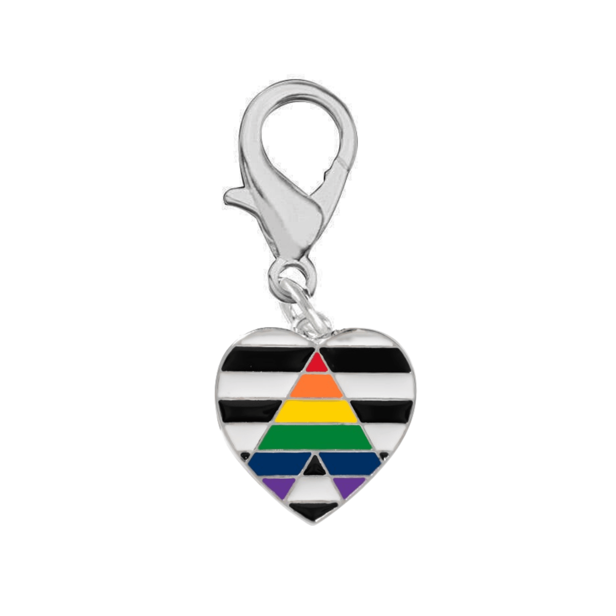 Straight Ally Flag Heart Hanging Charms
