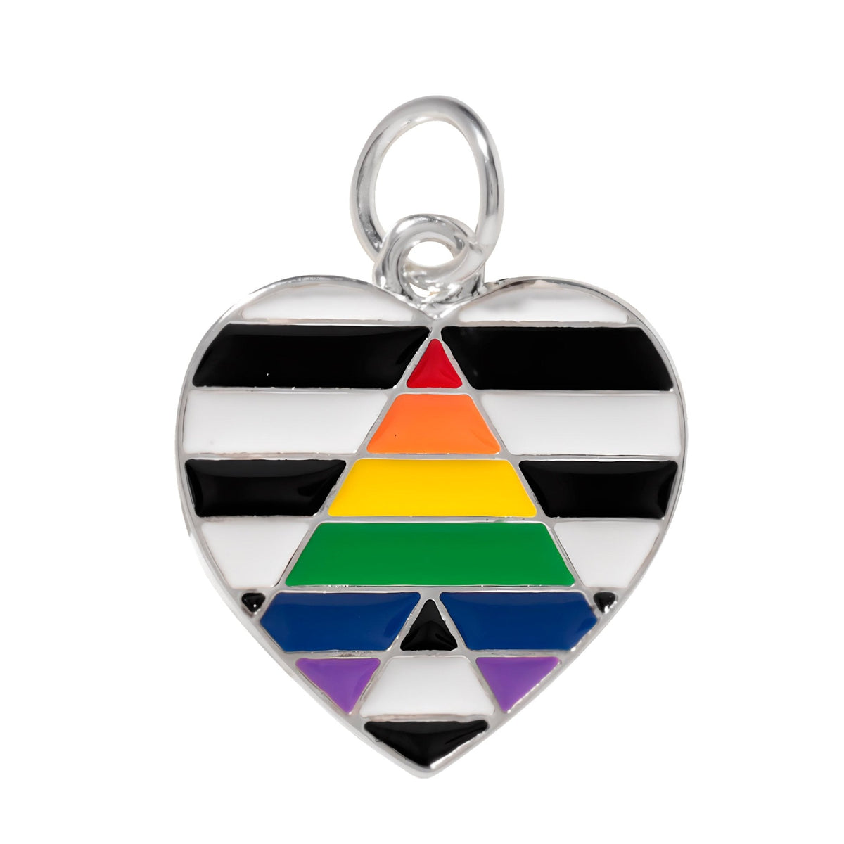 5/10/25/100 Straight Ally LGBTQ Pride Heart Charms