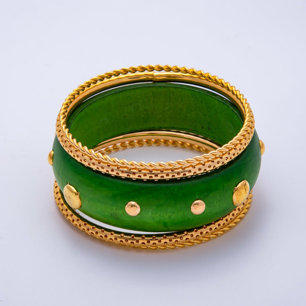 Studded Wood Bangle Statement Bracelet | WA-04308, WA-04308 ~ WA-04309