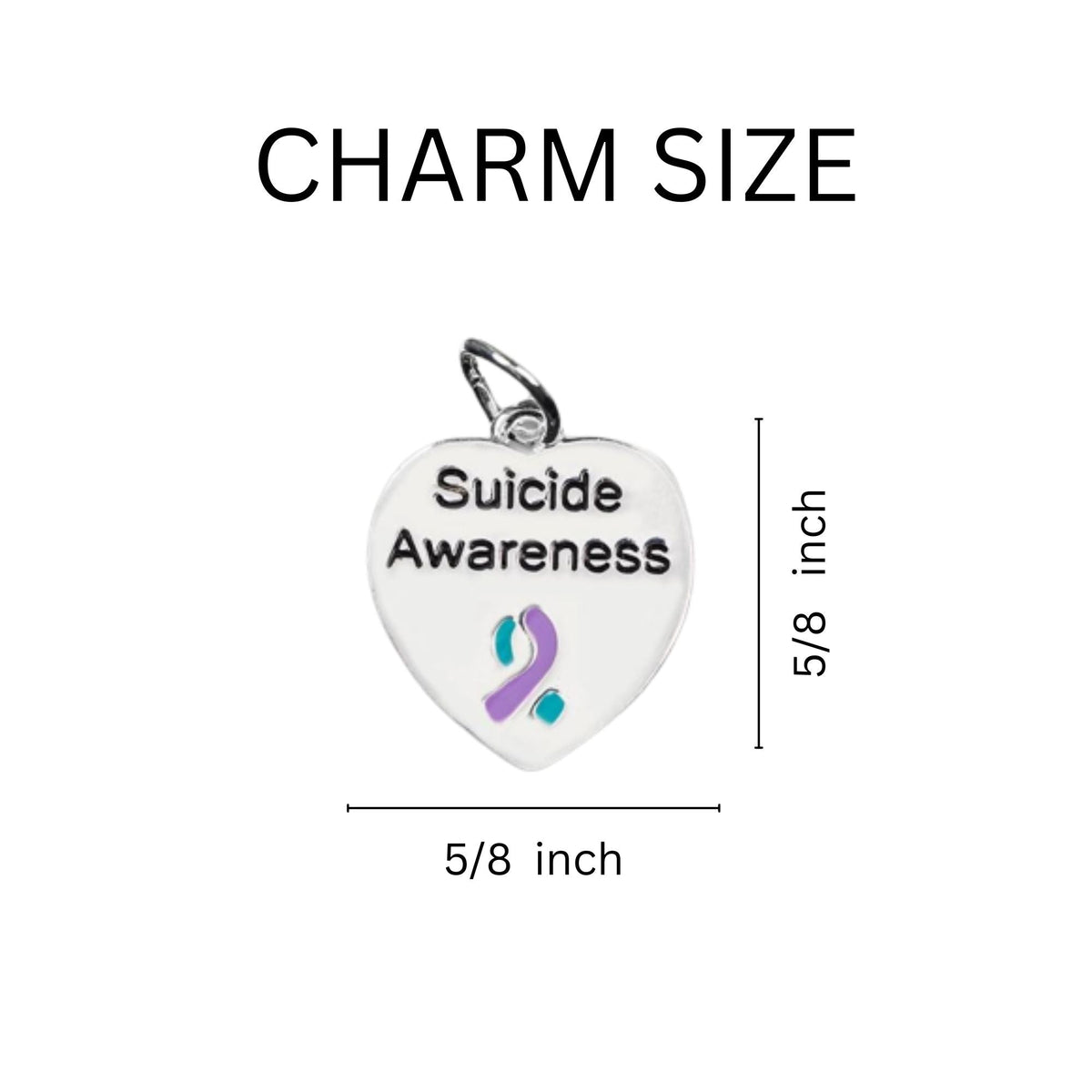 Suicide Awareness Heart Retractable Charm Bracelets