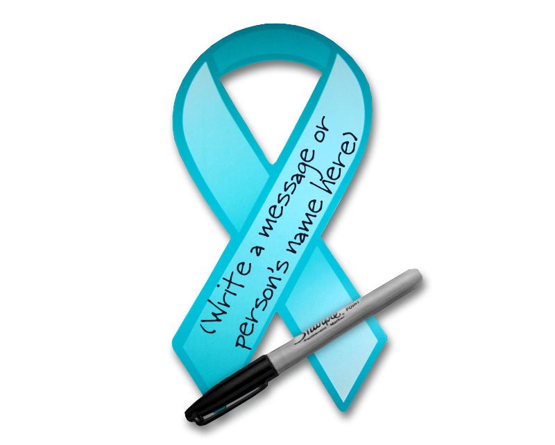 50 Teal Ribbon Paper Donation Ribbons (50/Pack)