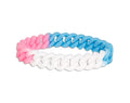 5/25/50/100 Bulk Transgender Chain Link Silicone Bracelets