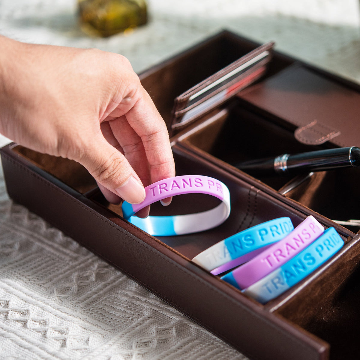 5/10/50/100 Transgender PRIDE Silicone Bracelets
