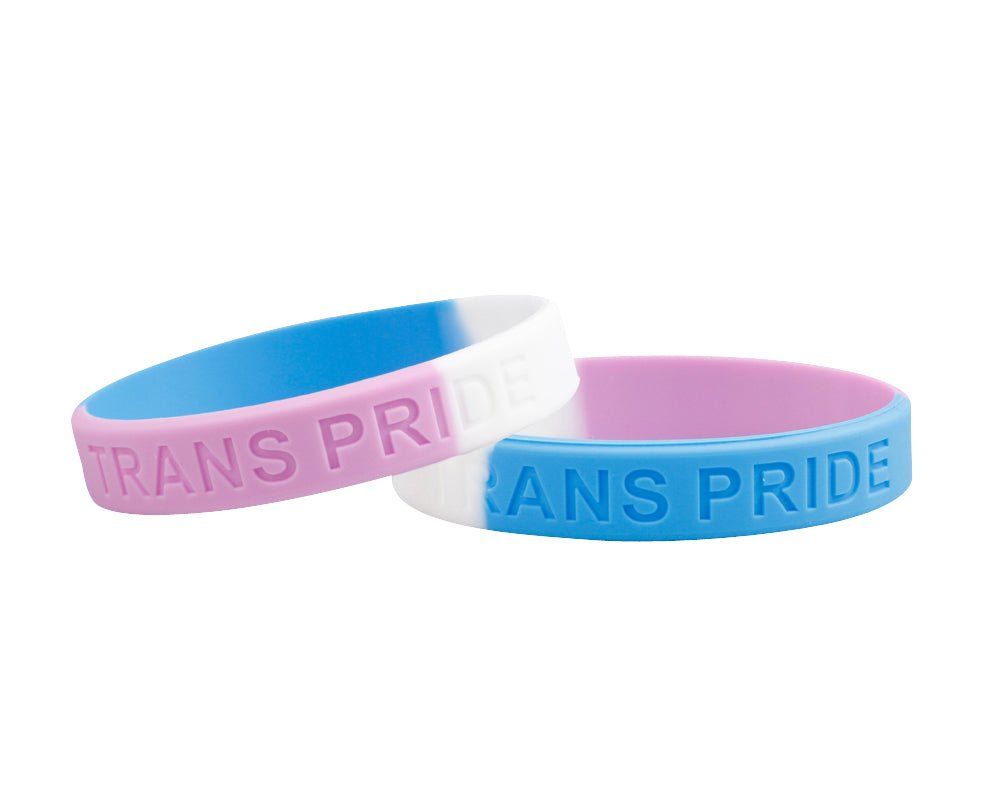 5/10/50/100 Transgender PRIDE Silicone Bracelets