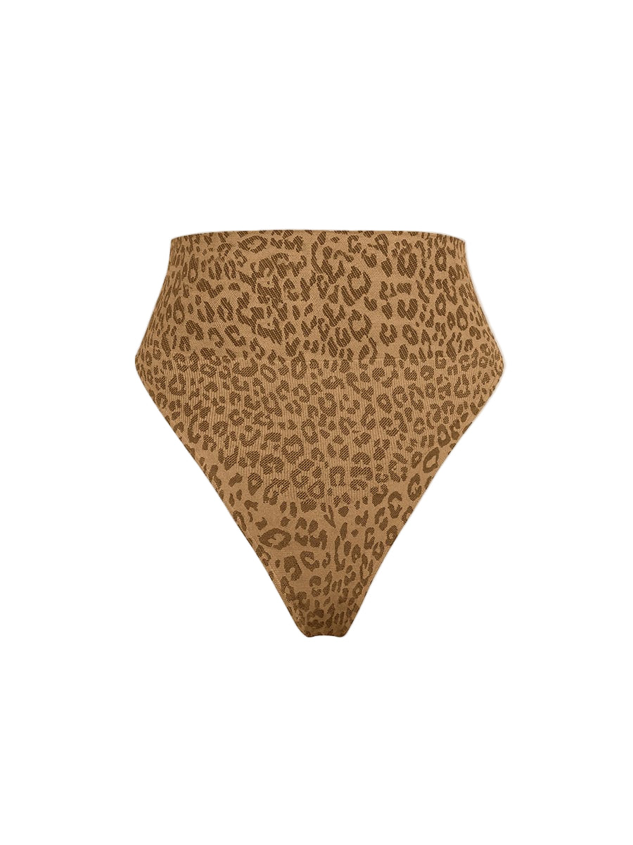 Leopard Print Seamless Control Briefs