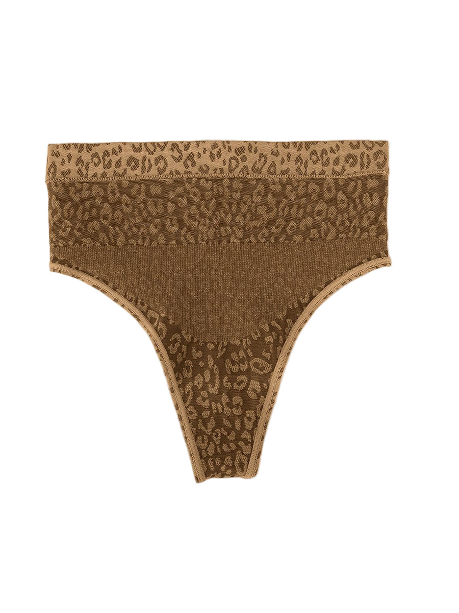 Leopard Print Seamless Control Briefs