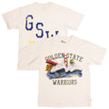 Unisex Duvin Designs Co. Cream Golden State Warriors League Of Leisure T-Shirt