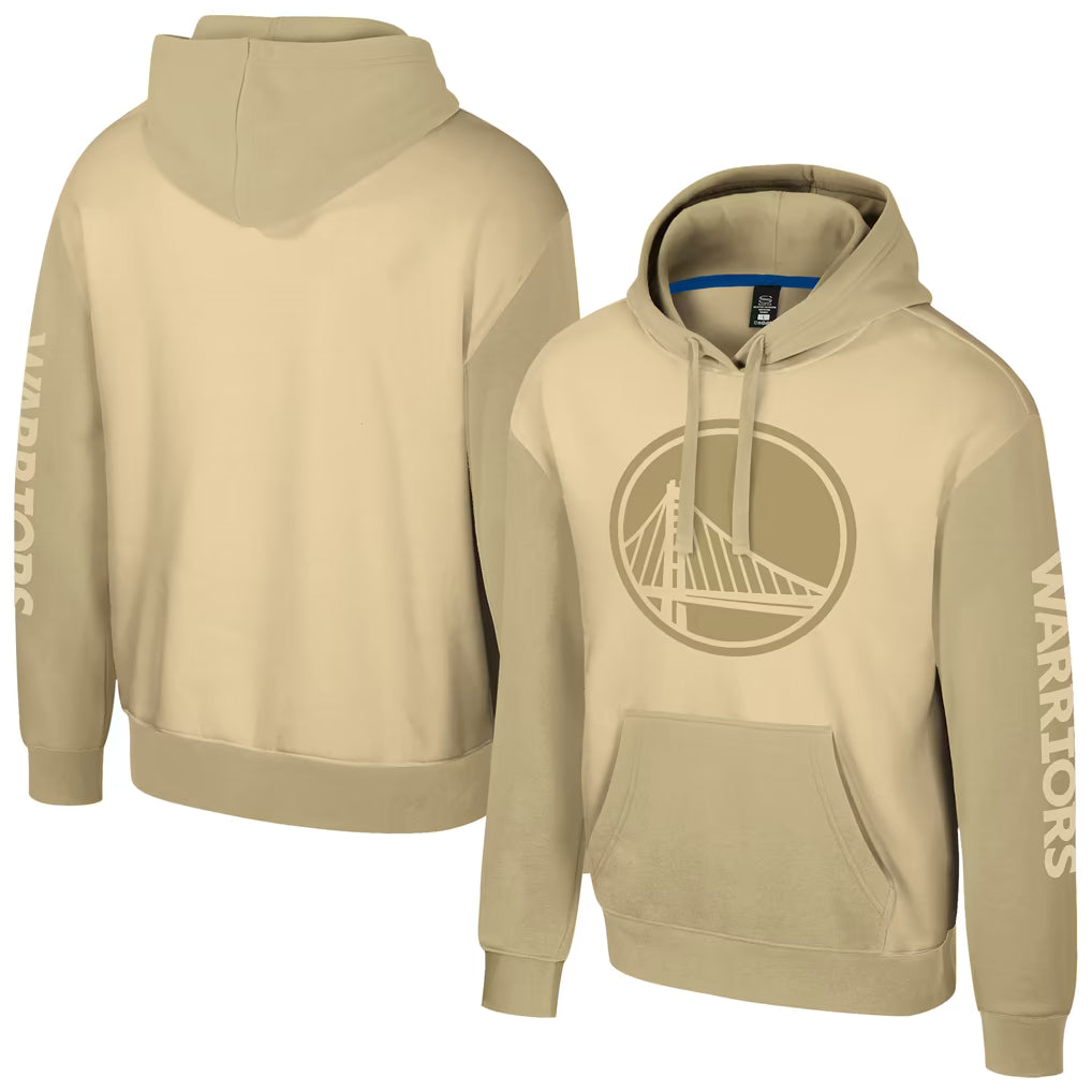 Unisex Stadium Essentials Khaki Golden State Warriors Rafters Burst Hoodie