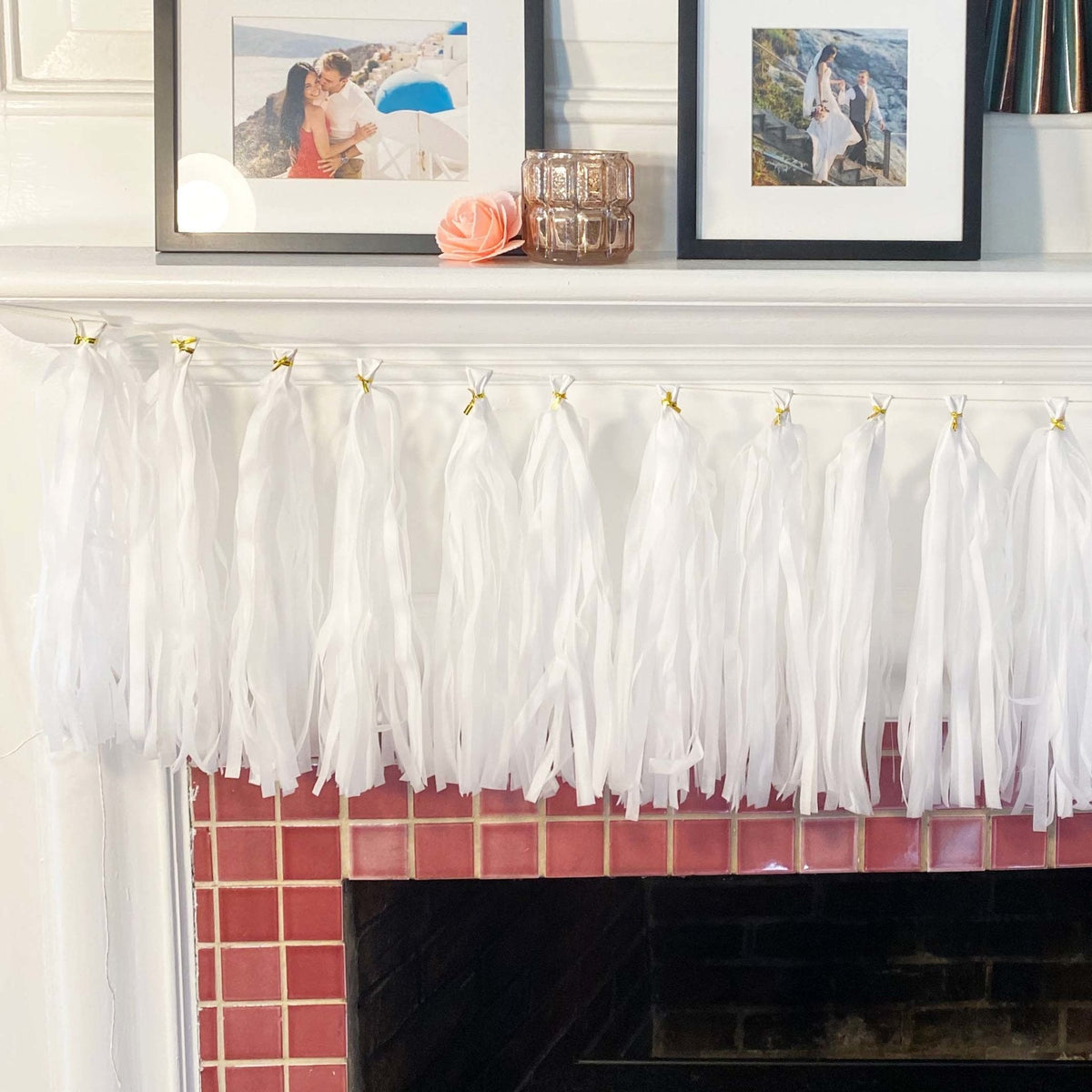 DIY White Tassel Tail Kit | Paper Fringe Garland & Balloon Decor