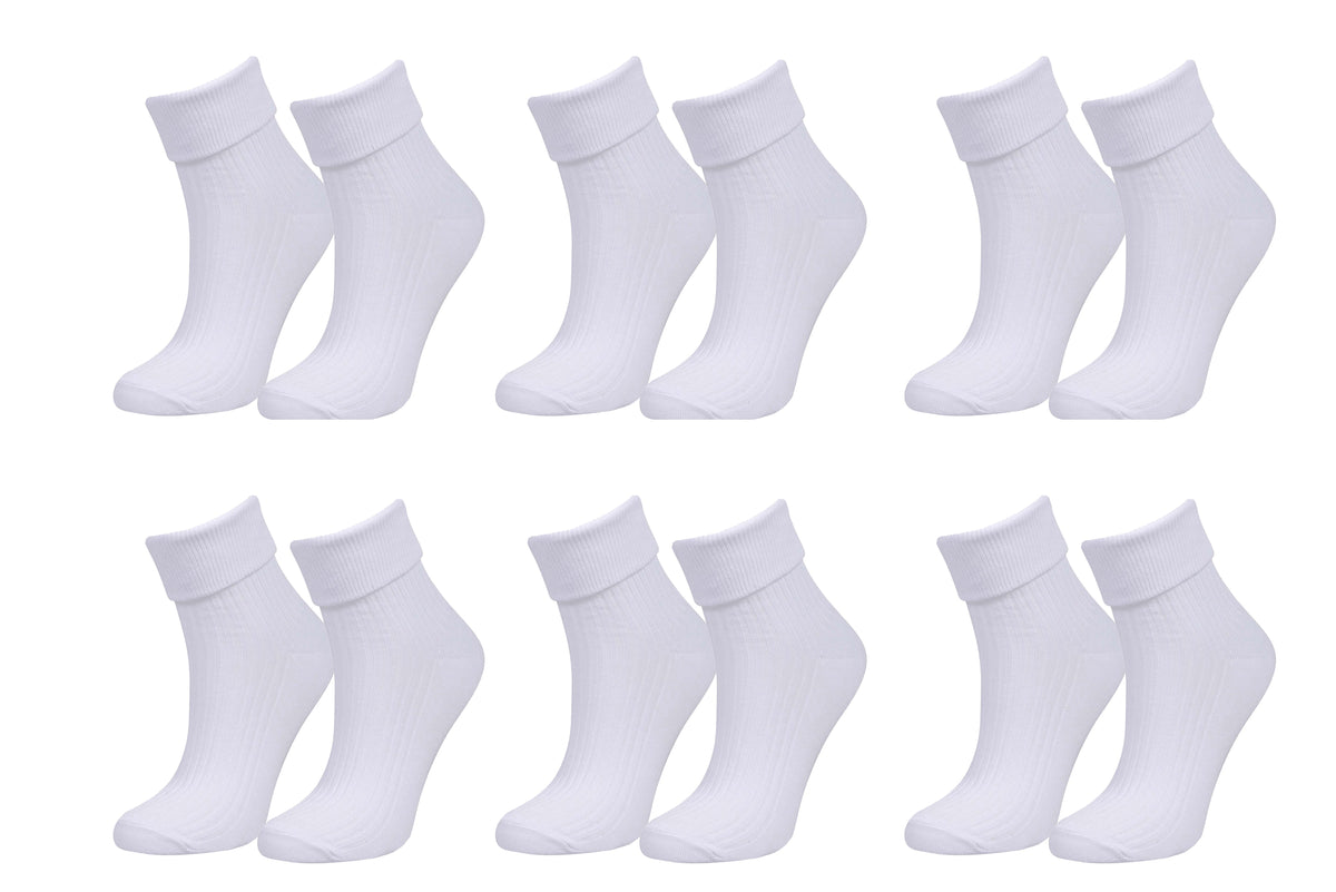 TITTIMITTI® Women’s 98% Organic Cotton Crew Socks — 6-Pack, Soft & Breathable